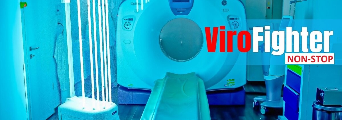 ViroFighter önjáró fertőtlenítő robot kórházi fertőtlenítés